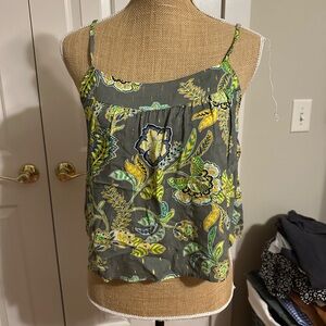 Aerie Green and Yellow Relaxed Camisole